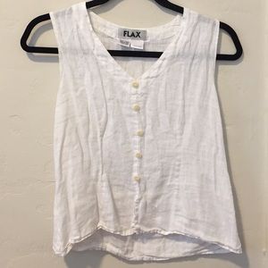 FLAX vintage linen tank